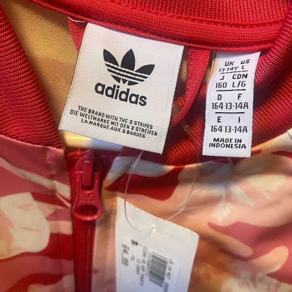 Adidas Youth Girls Superstar Floral Allover Print Jacket - Picture 3 of 3